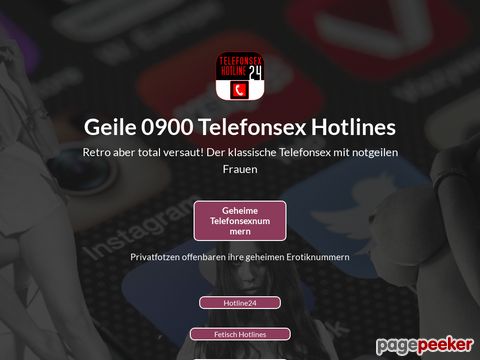 Geile 0900 Telefonsex Hotlines