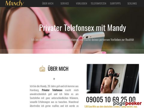 Telefonsex Privatfotze Mandy - Bizarr, Anal und Natursekt Orgien am Privattelefon